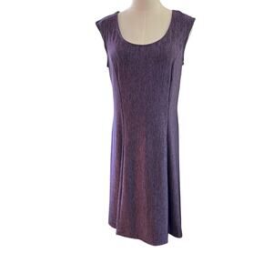 Dress Purple & Black Variegated Casual No Tags Liquid SilkBoho Chic
